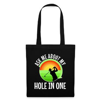 Ask me about my hole in one - Tote Bag - black - Front