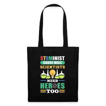 Cause steministe Les scientifiques masculins ont aussi besoin d’héores - Sac en tissu - noir - Devant