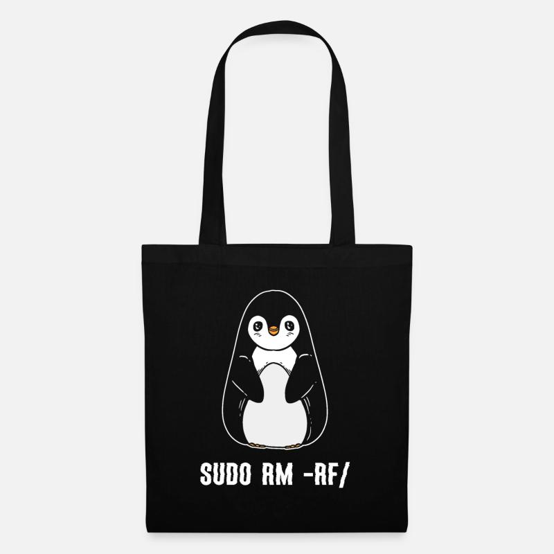 sudo rm rf / Programmeur informatique Linux - Sac en tissu - noir