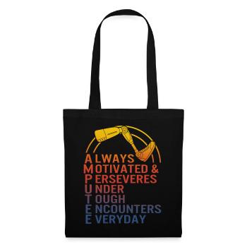 Amputee Always Motivated And Perseveres Shirt, - Tote Bag - black - Front