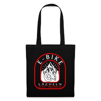 E-Bike Lächeln statt hecheln Shirt, - Tote Bag - black - Front