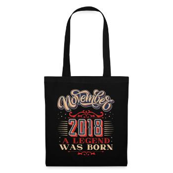 2018, Birthday, November 2018, 11.2018, 11-2018 - Tote Bag - black - Front