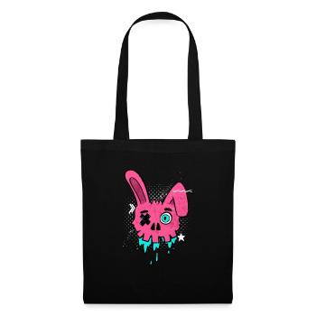 Street Style Rabbit Skull Pop Art Rabbit - Tote Bag - black - Front