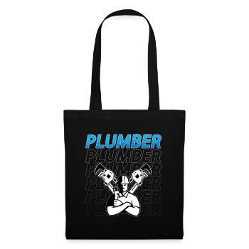 Plombier Outil Construction Plomberie Tuyauterie Plombiers - Sac en tissu - noir - Devant