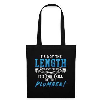 Plumber It's Not The Lenght Of The Pipe Plumbing - Tote Bag - black - Front