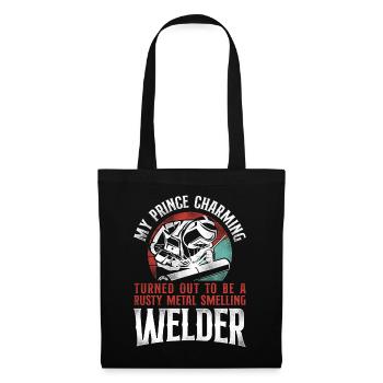 Soudeur Soudage Girlfriend Vintage - Sac en tissu - noir - Devant