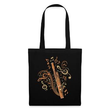 oboe, player, musical instrument, big band, bassoon - Tote Bag - black - Front