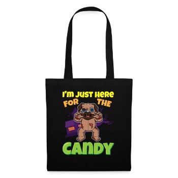 Je suis juste ici pour la bête d’Halloween effrayante de bonbons - Sac en tissu - noir - Devant