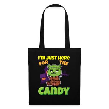 Je suis juste ici pour la bête d’Halloween effrayante de bonbons - Sac en tissu - noir - Devant