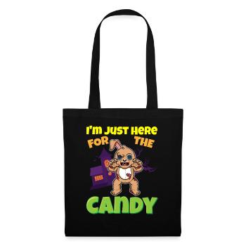 Je suis juste ici pour la bête d’Halloween effrayante de bonbons - Sac en tissu - noir - Devant
