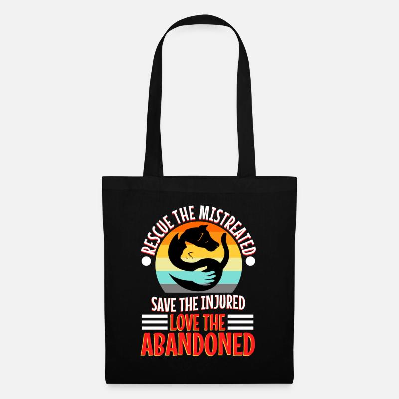 Rescue the mistreated - Stoffbeutel - Schwarz