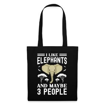 Elephant - Tote Bag - black - Front