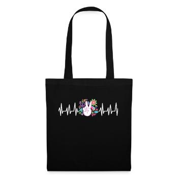 Hippie Cadeau Acidhead Flowerpower Hippi Hippy - Sac en tissu - noir - Devant