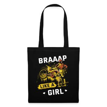 Cadeau Motocross pour Enduro Supermoto Dirt Bike - Sac en tissu - noir - Devant