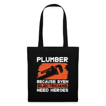 Plumber Because Even Electricians Plumbing Pipe - Tote Bag - black - Front