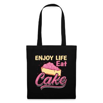 Baker Baking Enjoy Life Eat Cake Bakery Chef Cake - Tote Bag - black - Front
