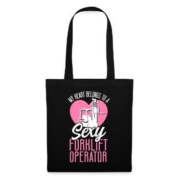 Opérateur de chariot élévateur certifié - Sac en tissu - noir - Devant
