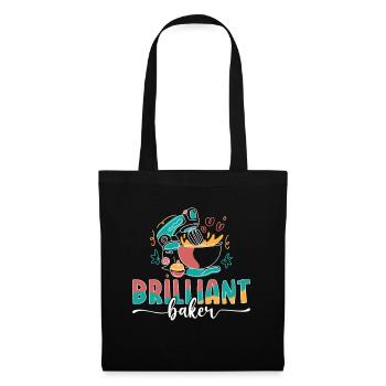 Boulanger Brilliant Cupcake Boulangerie Chef Gâteau - Sac en tissu - noir - Devant