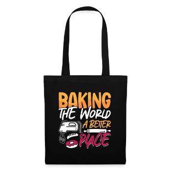 Baker Baking The World A Better Place Bakery Cake - Tote Bag - black - Front
