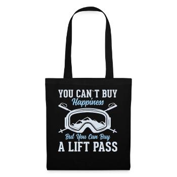 You can't buy happiness but you can buy a ski pass - Tote Bag - black - Front