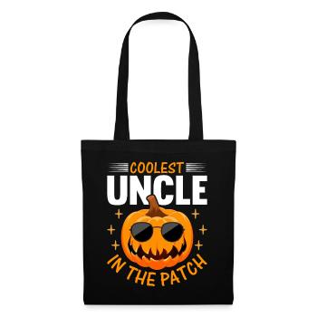 Halloween Drôle Citrouille Oncle Cool plus Cool Oncle dans le - Sac en tissu - noir - Devant