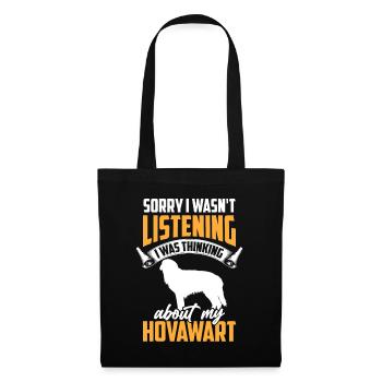 Ich habe an meinen Hovawart gedacht - Stoffbeutel - Schwarz - Vorne