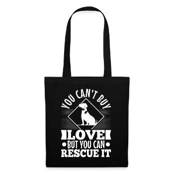 Vous ne pouvez pas acheter de l’amour mais vous pouvez le sauver - Sac en tissu - noir - Devant