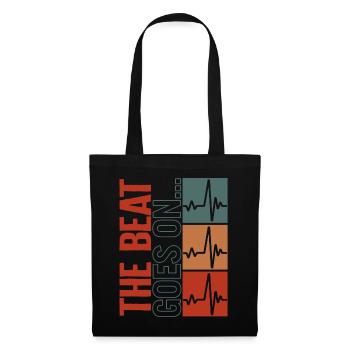 Heart Surgery Shirt, The Beat Goes On Heart Beat - Tote Bag - black - Front