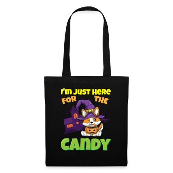 Je suis juste ici pour la bête d’Halloween effrayante de bonbons - Sac en tissu - noir - Devant