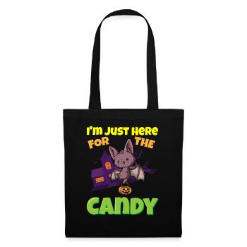 Je suis juste ici pour la bête d’Halloween effrayante de bonbons - Sac en tissu - noir - Devant