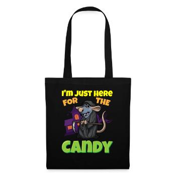 Je suis juste ici pour la bête d’Halloween effrayante de bonbons - Sac en tissu - noir - Devant