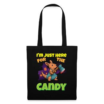 I'm Just Here For The Candy Scary Halloween Beast - Stoffbeutel - Schwarz - Vorne