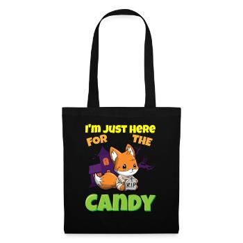 Je suis juste ici pour la bête d’Halloween effrayante de bonbons - Sac en tissu - noir - Devant
