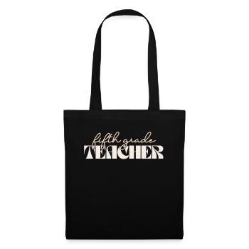 Retro 5th Grade Teacher Vintage Fifth Grade - Tote Bag - black - Front