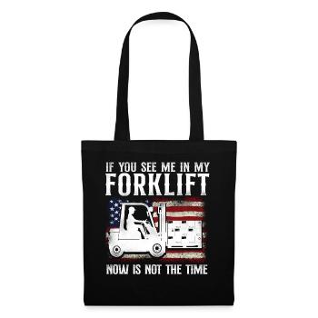 Opérateur de chariot élévateur certifié - Sac en tissu - noir - Devant