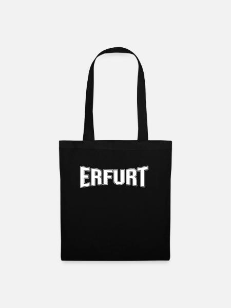 Erfurt - Stoffbeutel - Schwarz
