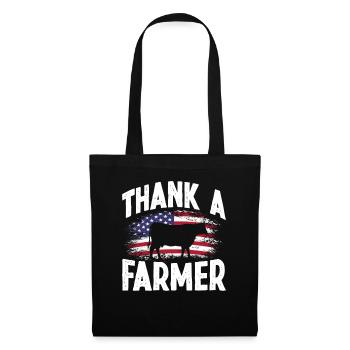 Cadeau agricole fermier pavillon des États-Unis - Sac en tissu - noir - Devant