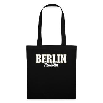 Berlin Neukölln - Stoffbeutel - Schwarz - Vorne