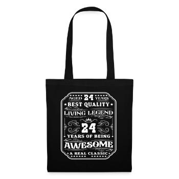 24 anniversaire 24 ans homme 24 ans légendaire 24 - Sac en tissu - noir - Devant