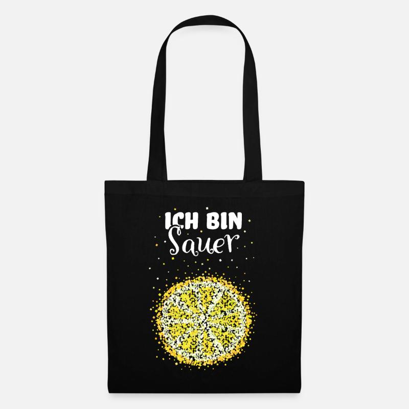Zitrone Kostümersatz Karneval Fasching Geschenk - Stoffbeutel - Schwarz