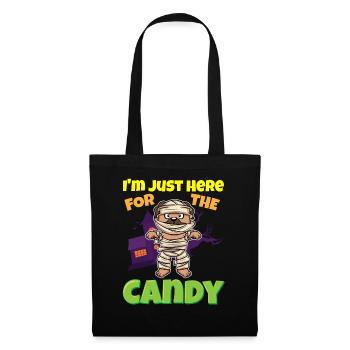 Je suis juste ici pour la bête d’Halloween effrayante de bonbons - Sac en tissu - noir - Devant