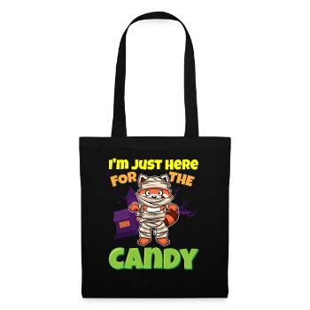 Je suis juste ici pour la bête d’Halloween effrayante de bonbons - Sac en tissu - noir - Devant