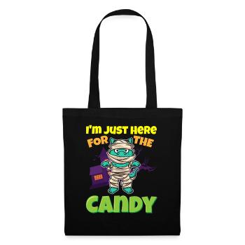Je suis juste ici pour la bête d’Halloween effrayante de bonbons - Sac en tissu - noir - Devant