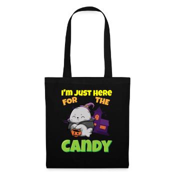 Je suis juste ici pour la bête d’Halloween effrayante de bonbons - Sac en tissu - noir - Devant
