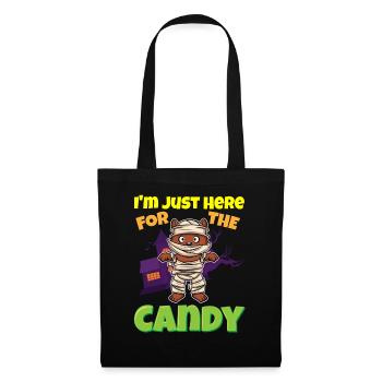 I'm Just Here For The Candy Scary Halloween Beast - Stoffbeutel - Schwarz - Vorne