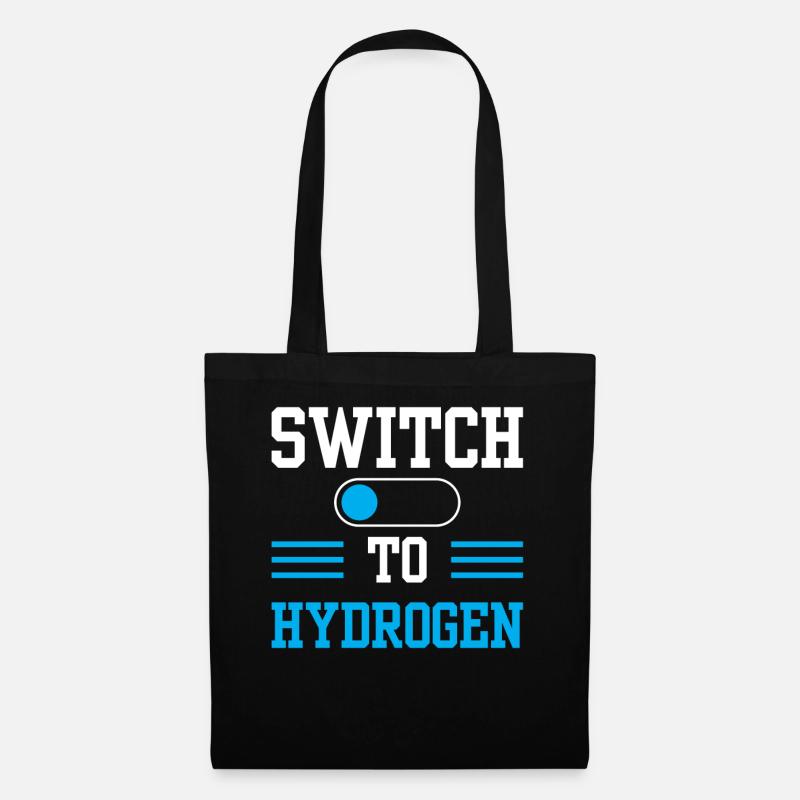Umstieg Auf Wasserstoff Element Hydrogen Energie - Stoffbeutel - Schwarz