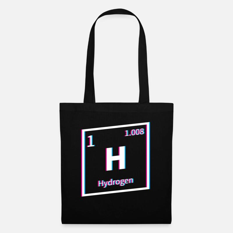 Wasserstoff Energie Hydrogen Element - Stoffbeutel - Schwarz