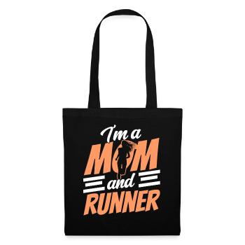 I am a mother and a runner running - Tote Bag - black - Front