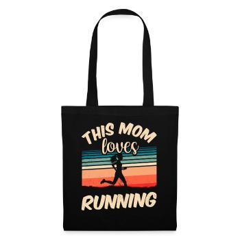 Cette maman adore courir jogging course à pied maman - Sac en tissu - noir - Devant