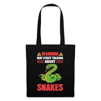 Avertissement peut commencer à parler de serpents serpent - Sac en tissu - noir - Devant